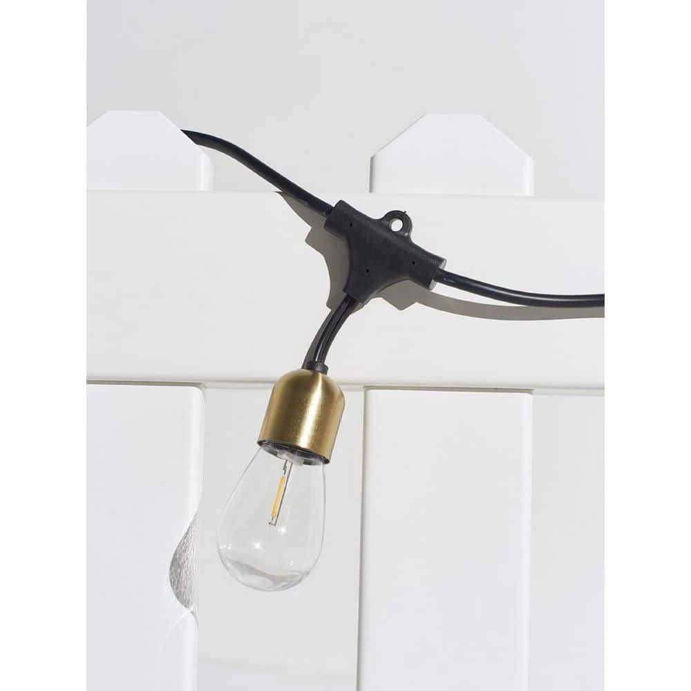 Glow Outdoor 28 ft. L 1.5-Watt Solar LED S14 Edison Bulb Hanging String Light by Brightech 6 Glow Outdoor 28 ft. L 1.5-Watt Solar LED S14 Edison Bulb Hanging String Light by Brightech - Image 4