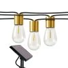 Glow Outdoor 28 ft. L Solar LED 1.5-Watt S14 Edison Bulb Non Hanging String Light by Brightech -Brightech Sales gold brightech string lights glw slr nh ww 64 1000