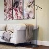 Urbana 63 in. Graphite Floor Lamp with Glass Shade by Manor Brook -Brightech Sales graphite manor brook floor lamps mb100485 64 1000