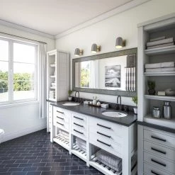 Hattie 1-Light Gray and Antique Brass LED Wall Sconce by Manor Brook -Brightech Sales gray and antique brass manor brook wall sconces mb100622 44 1000