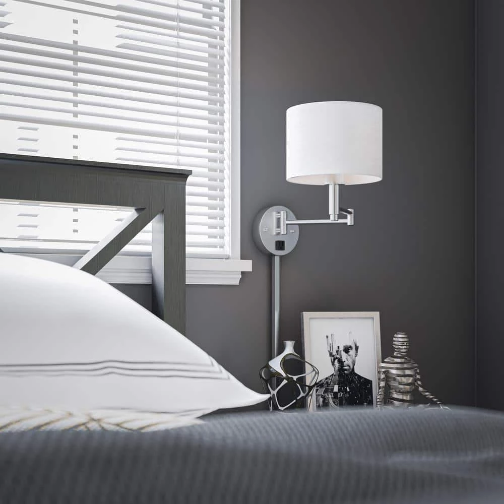 Grove 1-Light Gray Swing Arm by Manor Brook 5 Grove 1-Light Gray Swing Arm by Manor Brook - Image 3