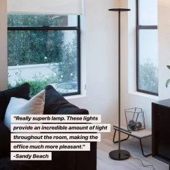 Sky 63 in. Gunmetal Black Torchiere LED Floor Lamp by Brightech -Brightech Sales gunmetal black brightech floor lamps ei 9we0 k3dj 1f 1000