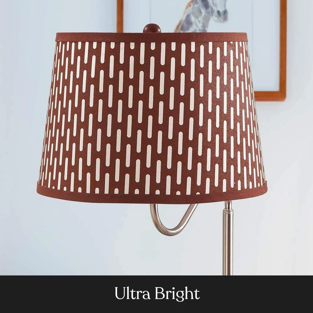 Madison 56 in. Havana Brown Narrow End Table with Built-In LED Lamp with Brown Shade and USB Port by Brightech 7 Madison 56 in. Havana Brown Narrow End Table with Built-In LED Lamp with Brown Shade and USB Port by Brightech - Image 5