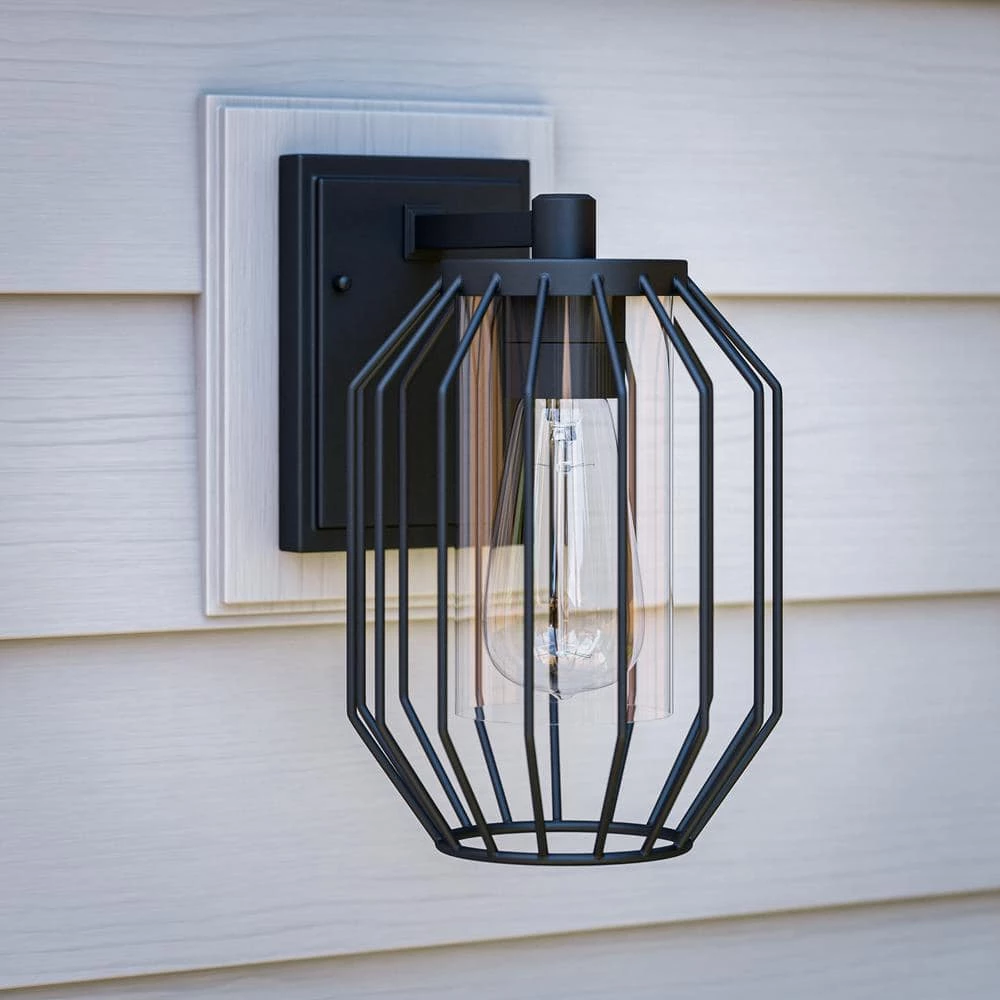 Bow 1-Light Black Outdoor Lantern by Manor Brook 7 Bow 1-Light Black Outdoor Lantern by Manor Brook - Image 5