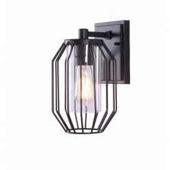 Bow 1-Light Black Outdoor Lantern by Manor Brook