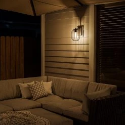 Bow 1-Light Black Outdoor Lantern by Manor Brook 16 Bow 1-Light Black Outdoor Lantern by Manor Brook -Brightech Sales matte black manor brook outdoor sconces mb100543 76 1000