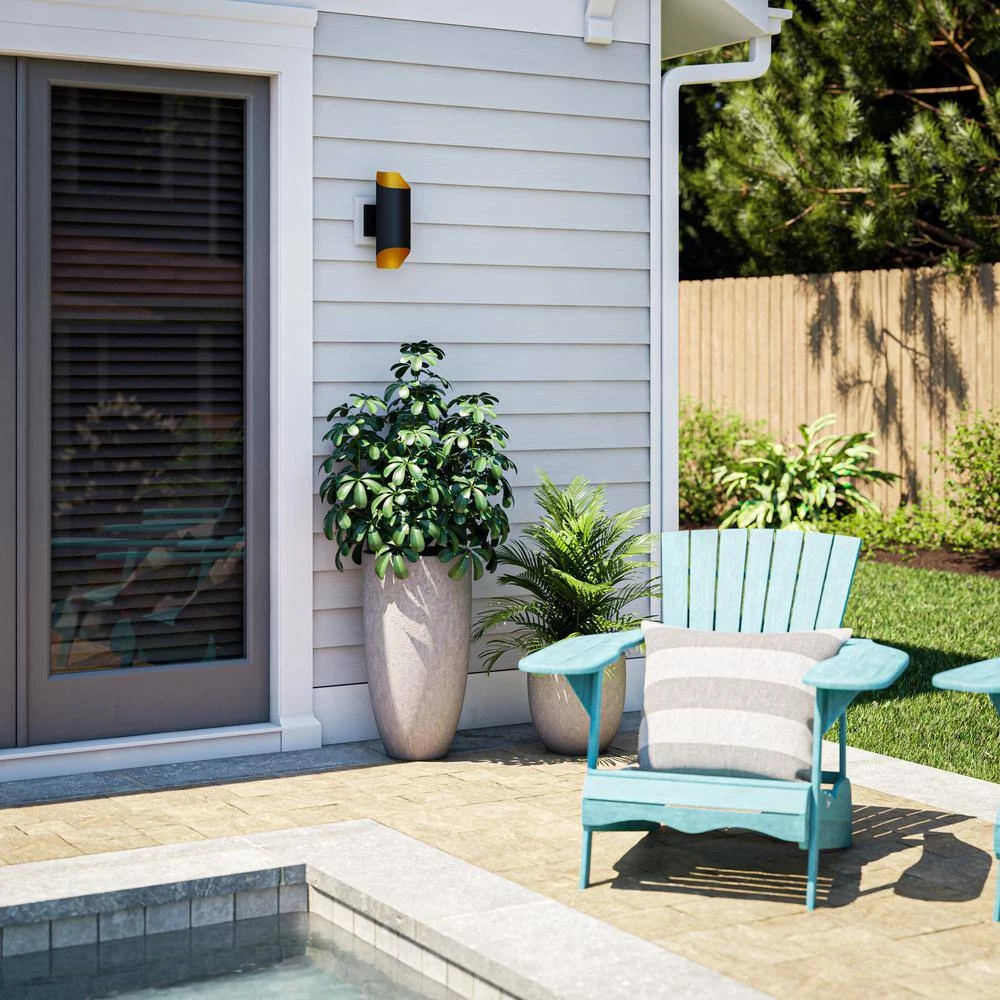 Granada 2-Light Black Outdoor Lantern by Manor Brook 8 Granada 2-Light Black Outdoor Lantern by Manor Brook - Image 6