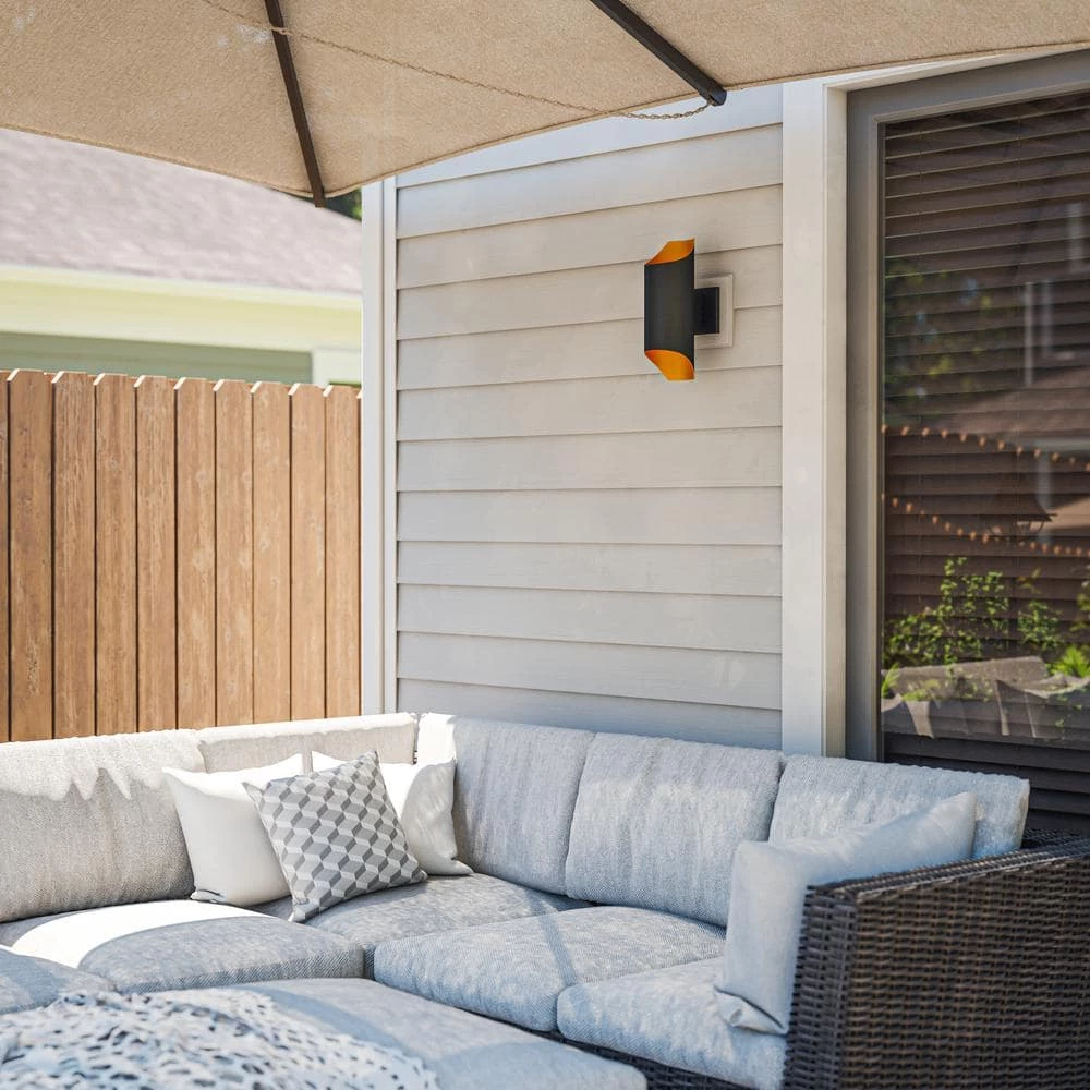 Granada 2-Light Black Outdoor Lantern by Manor Brook 6 Granada 2-Light Black Outdoor Lantern by Manor Brook - Image 4