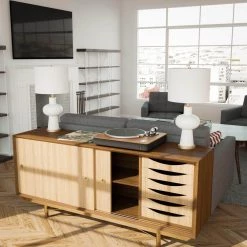 Easton 25.5 in. Matte White with Gold Table Lamp by Manor Brook -Brightech Sales matte white and gold manor brook table lamps mb100652 1f 1000