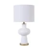 Easton 25.5 in. Matte White with Gold Table Lamp by Manor Brook -Brightech Sales matte white and gold manor brook table lamps mb100652 64 1000