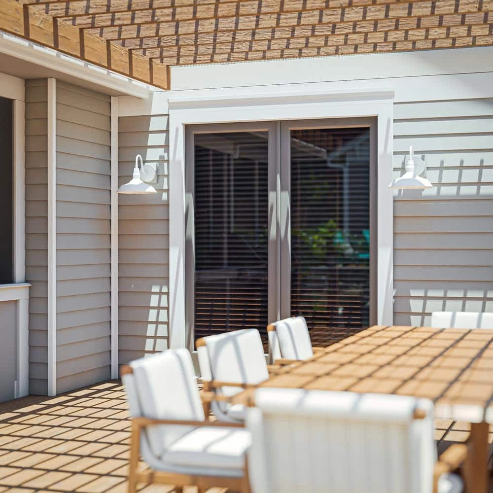 Barnes 1-Light White Hardwired Outdoor Wall Lantern Sconce Lantern by Manor Brook 7 Barnes 1-Light White Hardwired Outdoor Wall Lantern Sconce Lantern by Manor Brook - Image 5