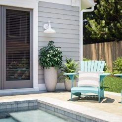 Barnes 1-Light White Hardwired Outdoor Wall Lantern Sconce Lantern by Manor Brook 14 Barnes 1-Light White Hardwired Outdoor Wall Lantern Sconce Lantern by Manor Brook -Brightech Sales matte white manor brook outdoor sconces mb100145 44 1000