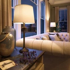 25 in. Nebra Vintage Metal Candlestick Lamp Set by Manor Brook -Brightech Sales metal manor brook floor lamps mb100669 76 1000