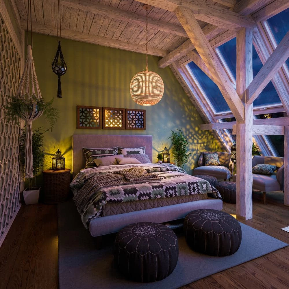 Drift 1-Light Natural Bamboo Pendant by Manor Brook 10 Drift 1-Light Natural Bamboo Pendant by Manor Brook - Image 8