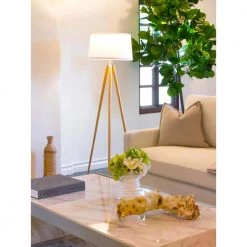 Emma 61 in. Natural Wood Tripod LED Floor Lamp by Brightech -Brightech Sales natural wood brightech floor lamps 0p mxk6 nkzu 1f 1000