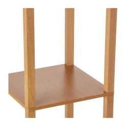 Maxwell 63 in. Natural Wood LED Skinny Shelf Floor Lamp by Brightech -Brightech Sales natural wood brightech floor lamps 25 wyyd xpt9 4f 1000