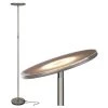 Sky Flux 67 in. Nickel Torchiere LED Floor Lamp with 3 Mode Dimmer by Brightech -Brightech Sales nickel brightech floor lamps 9k c9ph 1que 64 1000