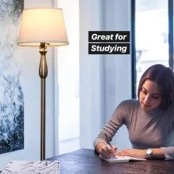 Gabriella 64 in. Tall Nickel LED Floor Lamp with Fabric Shade by Brightech 12 Gabriella 64 in. Tall Nickel LED Floor Lamp with Fabric Shade by Brightech -Brightech Sales nickel brightech floor lamps fl gbrla nkl 44 1000