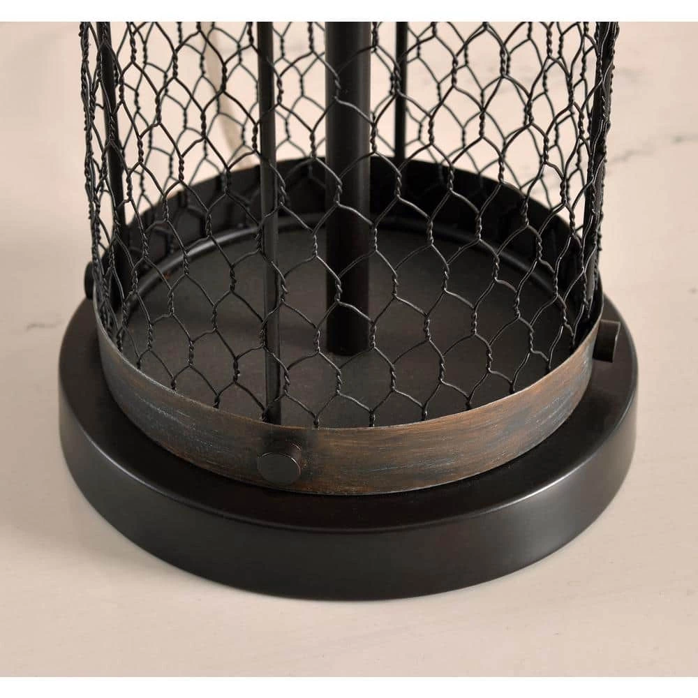 Foxen 30 in. Oil Rubbed Bronze and Replica Wood Indoor Table Lamp by Manor Brook 6 Foxen 30 in. Oil Rubbed Bronze and Replica Wood Indoor Table Lamp by Manor Brook - Image 4