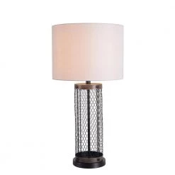 Foxen 30 in. Oil Rubbed Bronze and Replica Wood Indoor Table Lamp by Manor Brook