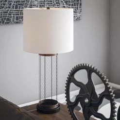 Foxen 30 in. Oil Rubbed Bronze and Replica Wood Indoor Table Lamp by Manor Brook 15 Foxen 30 in. Oil Rubbed Bronze and Replica Wood Indoor Table Lamp by Manor Brook -Brightech Sales oil rubbed bronze and replica wood manor brook table lamps mb100242 fa 1000