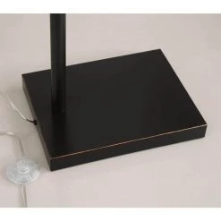 Ryden 83 in. Oil Rubbed Bronze Adjustable Boom Arm Floor Lamp with Fabric Shade by Manor Brook -Brightech Sales oil rubbed bronze manor brook floor lamps mb100284 44 1000