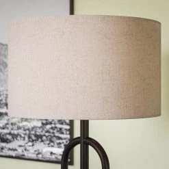 Marlene 60.75 in. Oil Rubbed Bronze Indoor Floor Lamp with White Drum Shade by Manor Brook -Brightech Sales oil rubbed bronze manor brook floor lamps mb100539 4f 1000