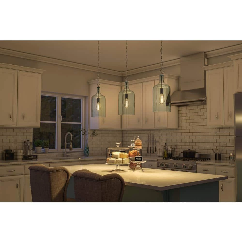 1-Light Danish 23 in. Cylinder Blue Pendant by Manor Brook 9 1-Light Danish 23 in. Cylinder Blue Pendant by Manor Brook - Image 7