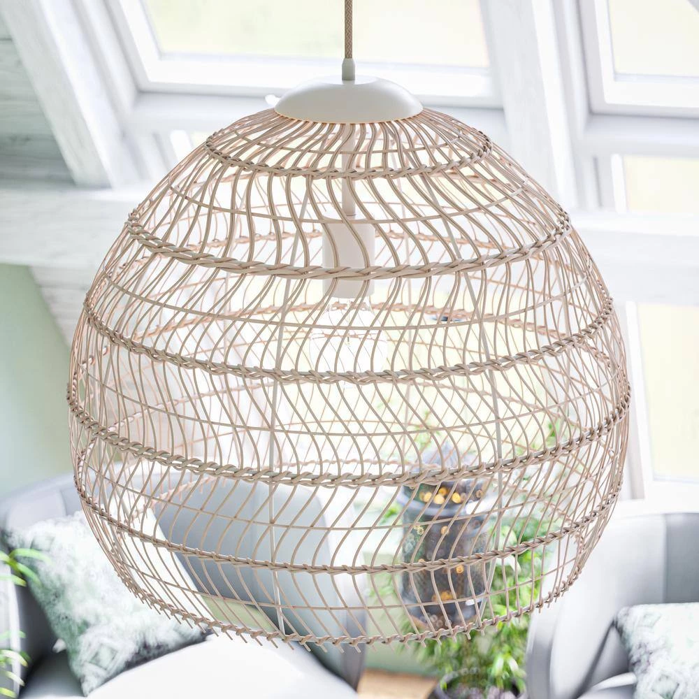 Martin 1-Light Rattan Pendant by Manor Brook 9 Martin 1-Light Rattan Pendant by Manor Brook - Image 7