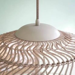 Pagos 1-Light Brown Pendant with Rattan Shade by Manor Brook -Brightech Sales rattan manor brook chandeliers mb100533 1f 1000
