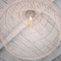 Pagos 1-Light Brown Pendant with Rattan Shade by Manor Brook -Brightech Sales rattan manor brook chandeliers mb100533 44 1000