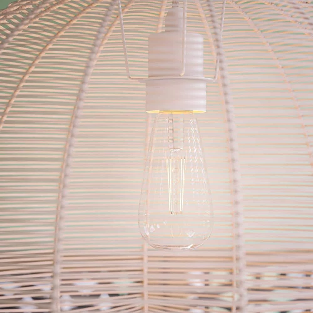 Verona 1-Light Rattan Pendant by Manor Brook 8 Verona 1-Light Rattan Pendant by Manor Brook - Image 7