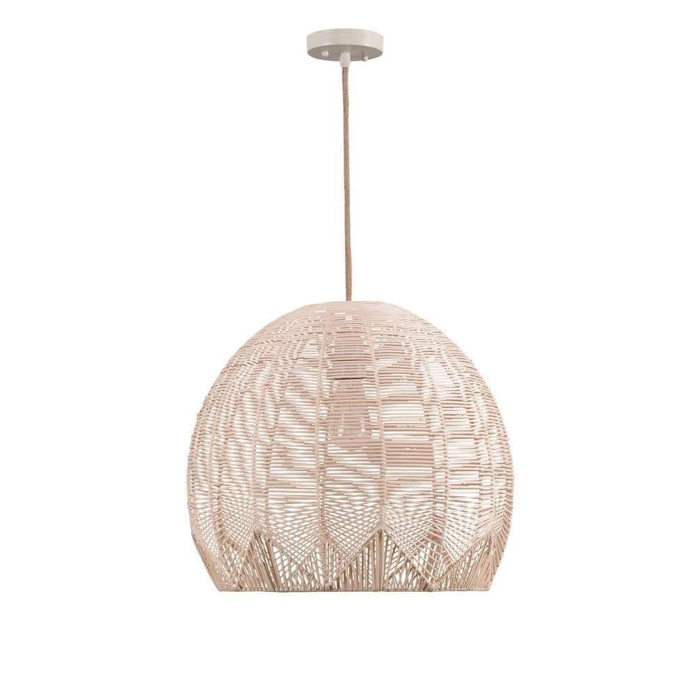 Verona 1-Light Rattan Pendant by Manor Brook 11 Verona 1-Light Rattan Pendant by Manor Brook - Image 10