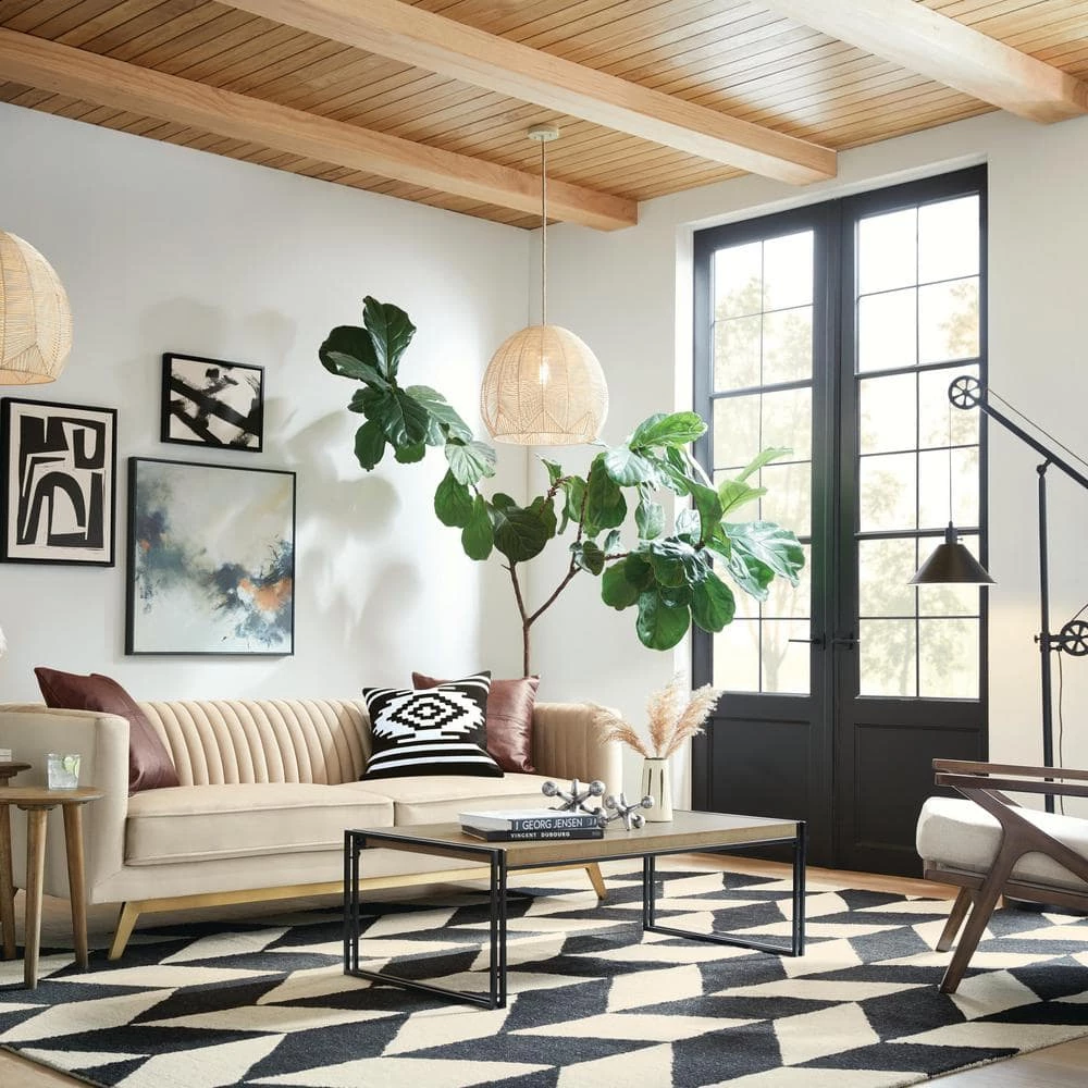 Verona 1-Light Rattan Pendant by Manor Brook 4 Verona 1-Light Rattan Pendant by Manor Brook - Image 3