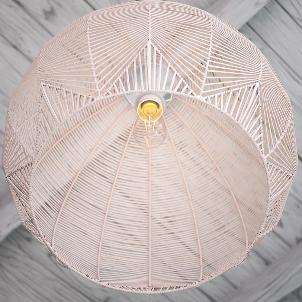 Verona 1-Light Rattan Pendant by Manor Brook 10 Verona 1-Light Rattan Pendant by Manor Brook - Image 9