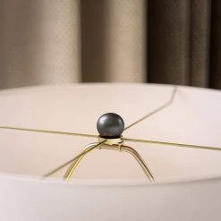 Cona 22 in. Reactive Blue Ceramic Glaze with Black Table Lamp with White Drum Shade by Manor Brook 12 Cona 22 in. Reactive Blue Ceramic Glaze with Black Table Lamp with White Drum Shade by Manor Brook -Brightech Sales reactive blue ceramic glaze with black manor brook table lamps mb100013 4f 1000