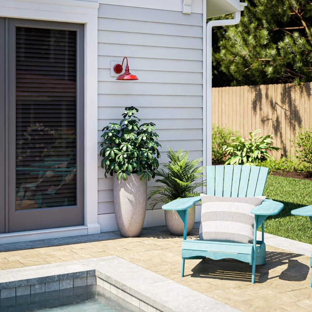 10 in. Barnes 9.875 in. Small Lantern Bell/Cone Red by Manor Brook 7 10 in. Barnes 9.875 in. Small Lantern Bell/Cone Red by Manor Brook - Image 5