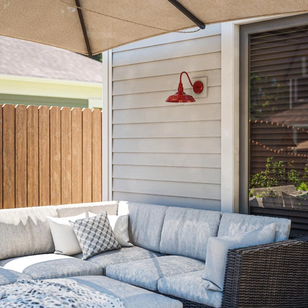 10 in. Barnes 9.875 in. Small Lantern Bell/Cone Red by Manor Brook 6 10 in. Barnes 9.875 in. Small Lantern Bell/Cone Red by Manor Brook - Image 4