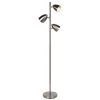 Jacob 64 in. Satin Nickel Tree LED Floor Lamp with 3 Adjustable Lights by Brightech