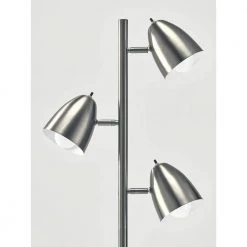 Jacob 64 in. Satin Nickel Tree LED Floor Lamp with 3 Adjustable Lights by Brightech -Brightech Sales satin nickel brightech floor lamps hc ai27 mkrh fa 1000