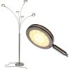 Orion 5 - 74 in. Satin Nickel Modern LED Arc Lamp with 5 Adjustable Arms and Light Heads by Brightech