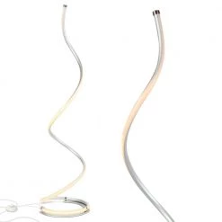 Allure 38 in. Silver LED Floor Lamp with 3 Brightness Settings by Brightech