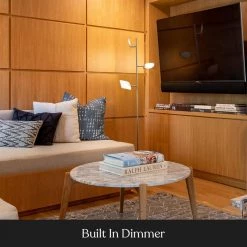 Tree 60 in. Silver LED Floor Lamp with Dimmable and Adjustable Panels by Brightech -Brightech Sales silver brightech floor lamps ap u89b u1iv 1f 1000