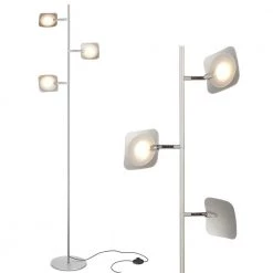Tree 60 in. Silver LED Floor Lamp with Dimmable and Adjustable Panels by Brightech