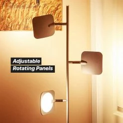 Tree 60 in. Silver LED Floor Lamp with Dimmable and Adjustable Panels by Brightech -Brightech Sales silver brightech floor lamps ap u89b u1iv fa 1000