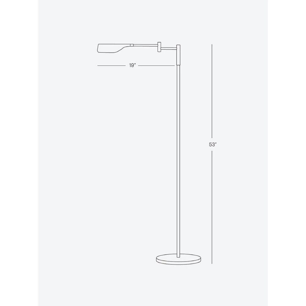 Leaf 53 in. Nickel LED Floor Lamp with Adjustable Arm and Shade by Brightech 9 Leaf 53 in. Nickel LED Floor Lamp with Adjustable Arm and Shade by Brightech - Image 7