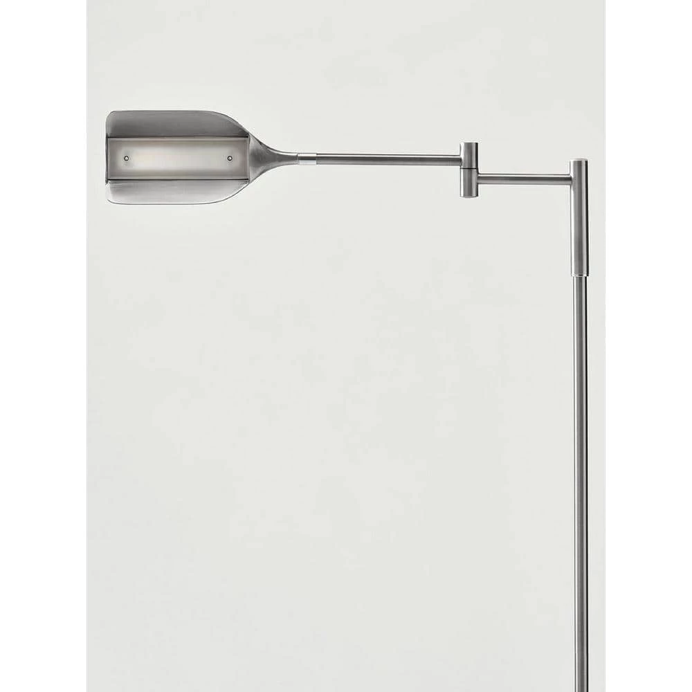 Leaf 53 in. Nickel LED Floor Lamp with Adjustable Arm and Shade by Brightech 8 Leaf 53 in. Nickel LED Floor Lamp with Adjustable Arm and Shade by Brightech - Image 6