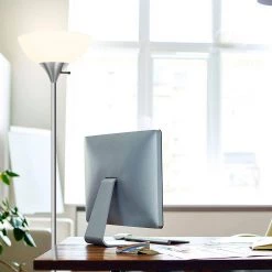 Sky Dome 72 in. Silver Torchiere LED Floor Lamp by Brightech -Brightech Sales silver brightech floor lamps fl dme svr 1f 1000