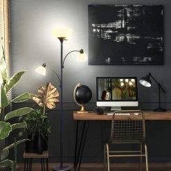 Sky Dome Double 72 in. Silver Torchiere LED Floor Lamp with 2 Adjustable Arms by Brightech 11 Sky Dome Double 72 in. Silver Torchiere LED Floor Lamp with 2 Adjustable Arms by Brightech -Brightech Sales silver brightech floor lamps fl dme2 svr 1f 1000