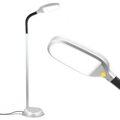 Litespan 53 in. Silver LED Adjustable Gooseneck Pole Floor Lamp by Brightech